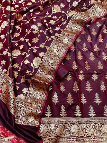 Katan Silk Banarasi Suit (Abqurah)