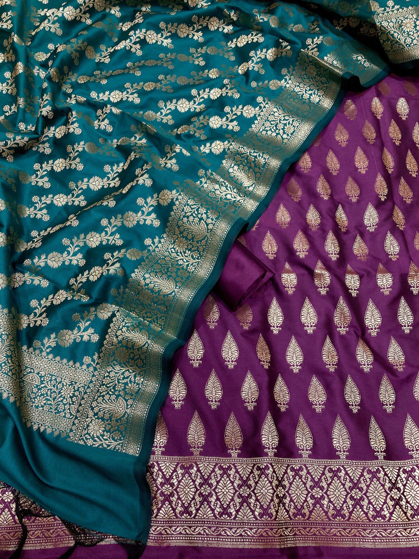 Katan Silk Banarasi Suit (Abasah)