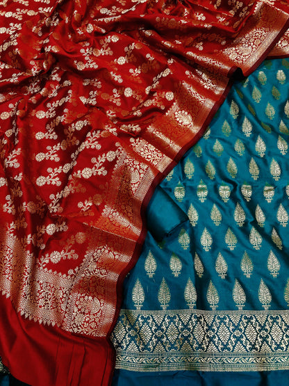 Katan Silk Banarasi Suit (Abasah)