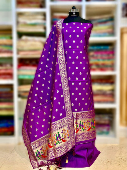 Katan Silk Banarasi Suit (Aaidah)