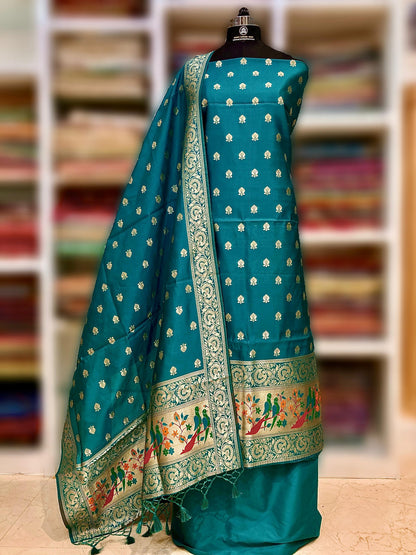 Katan Silk Banarasi Suit (Aaidah)