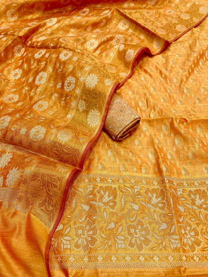 Linen Silk Banarasi Suit {Abeedah)