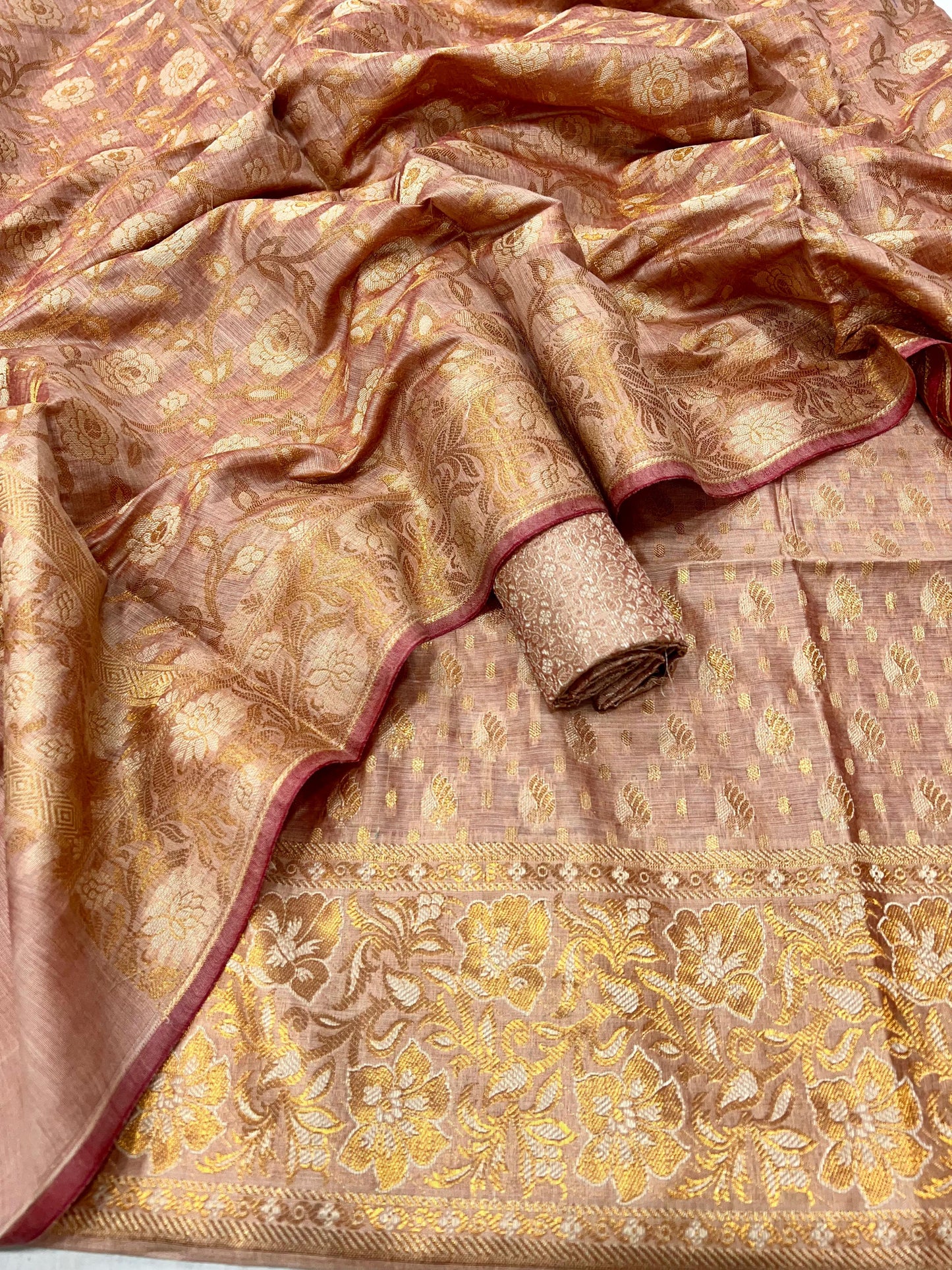 Linen Silk Banarasi Suit {Abeedah)