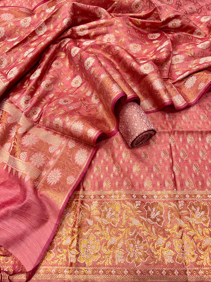 Linen Silk Banarasi Suit {Abeedah)