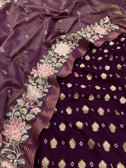 Georgette Silk Banarasi Suit (Aatiqah)