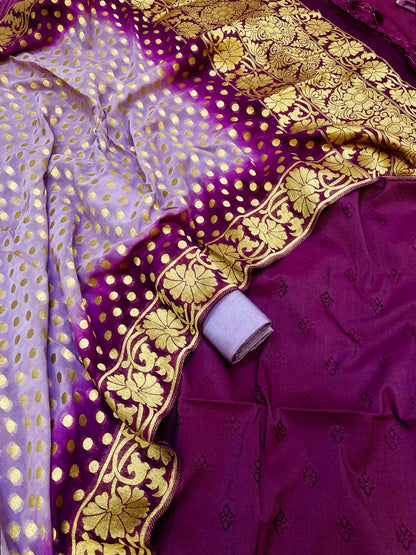 Cotton Silk Tanchoi Banarasi Suit (Aabirah)