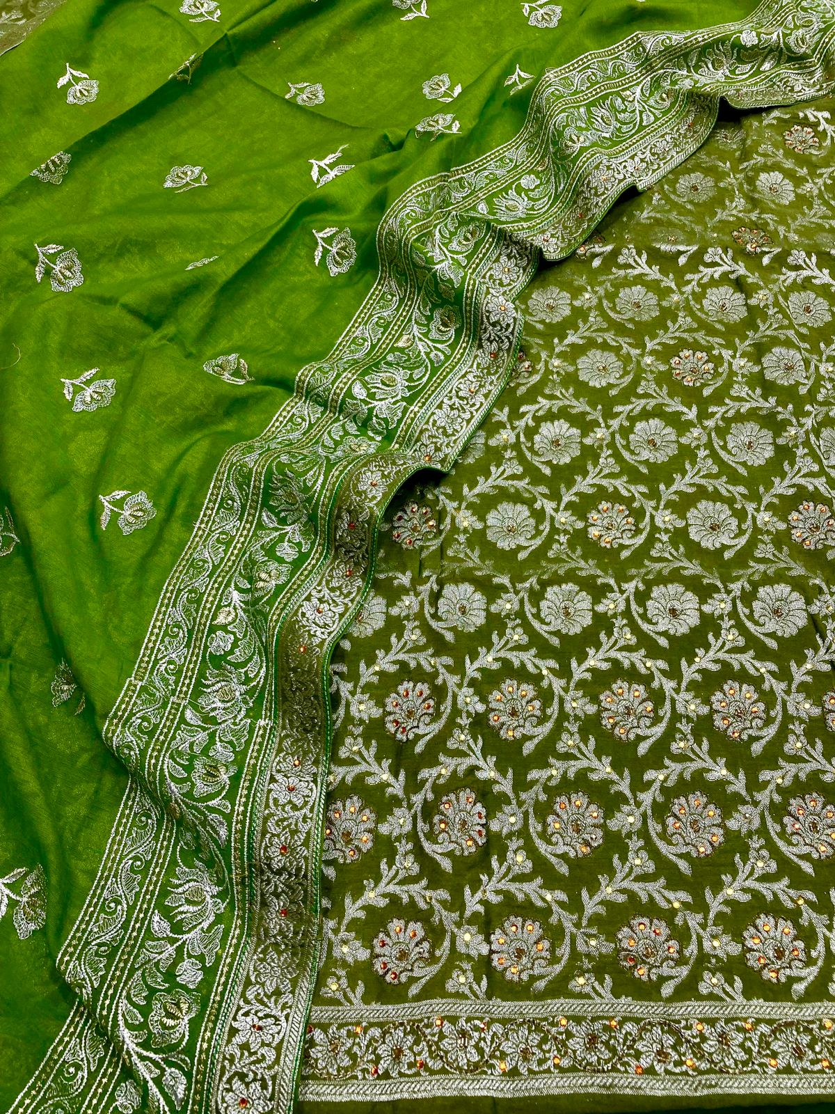 Cotton Silk Banarasi Suit (Aaminah)