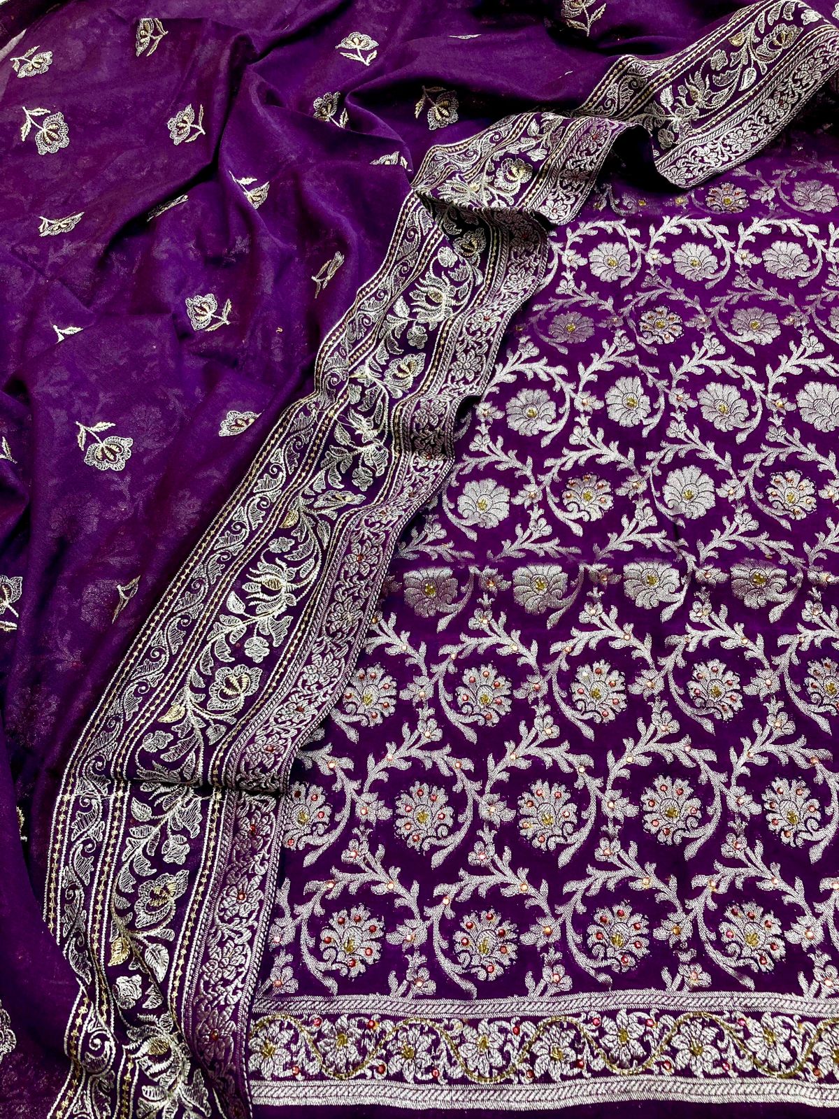 Cotton Silk Banarasi Suit (Aaminah)