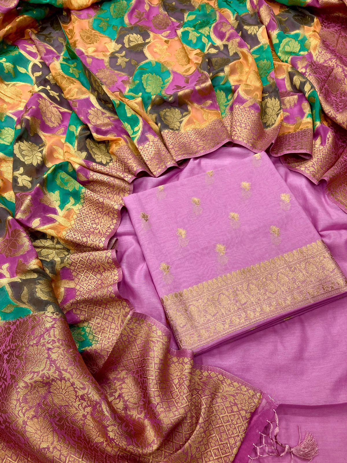 Chanderi Silk Banarasi Suit [Atifa]